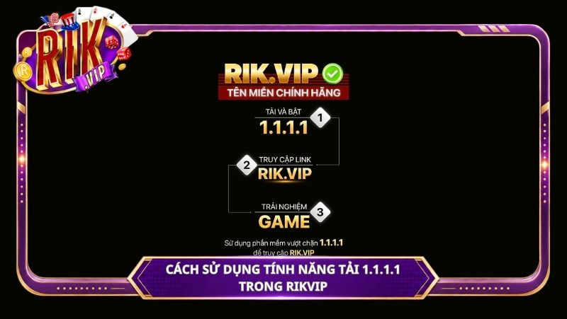 Cách sử dụng tính năng Tải 1.1.1.1 trong Rikvip