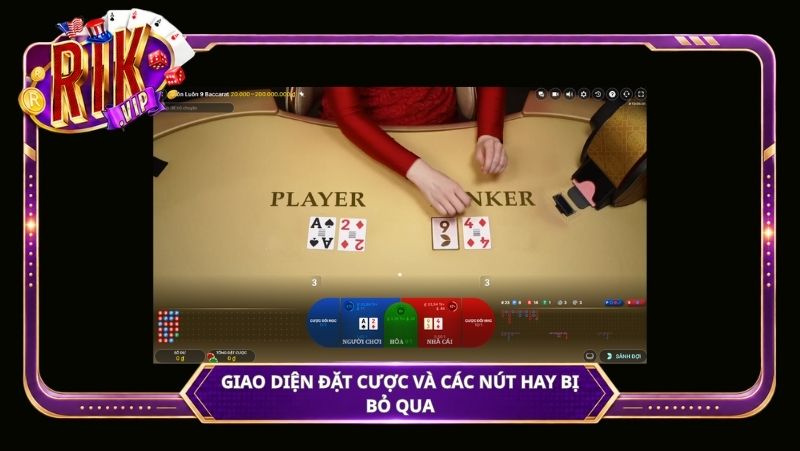 Giao diện đặt cược và các nút hay bị bỏ qua